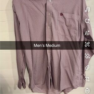 Cinch Men's Pink Geometric Dress Shirt